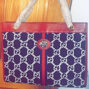 Gucci Large GG Tweed tote